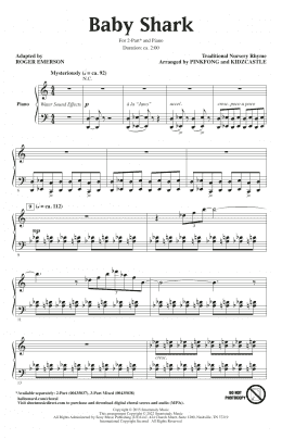 page one of Baby Shark (arr. Roger Emerson) (2-Part Choir)