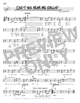 page one of Can't You Hear Me Callin' (Real Book – Melody, Lyrics & Chords)