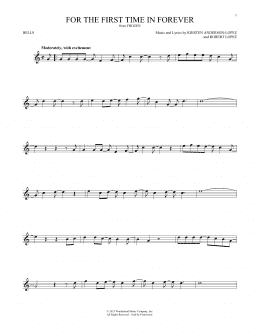 page one of For The First Time In Forever (from Frozen) (Bells Solo)