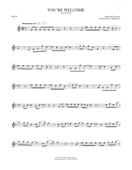 page one of You're Welcome (from Moana) (Bells Solo)