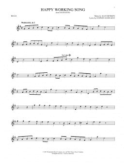 page one of Happy Working Song (from Enchanted) (Bells Solo)