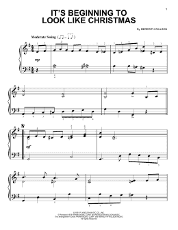 page one of It's Beginning To Look Like Christmas (Easy Piano Solo)