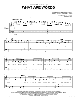 page one of What Are Words (Easy Piano Solo)