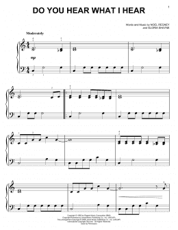 page one of Do You Hear What I Hear (Easy Piano Solo)