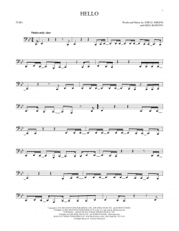 page one of Hello (Tuba Solo)