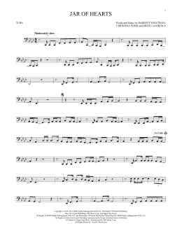 page one of Jar Of Hearts (Tuba Solo)