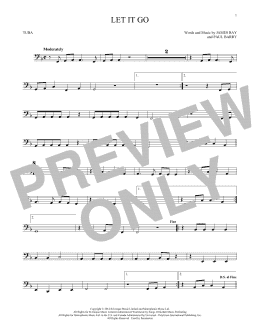 page one of Let It Go (Tuba Solo)