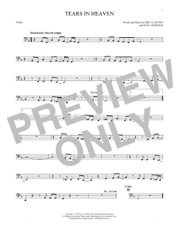 page one of Tears In Heaven (Tuba Solo)