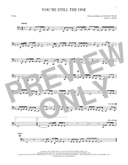 page one of You're Still The One (Tuba Solo)