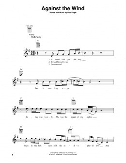 page one of Against The Wind (Baritone Ukulele)