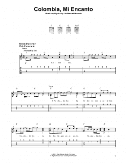 page one of Colombia, Mi Encanto (from Encanto) (Easy Guitar Tab)