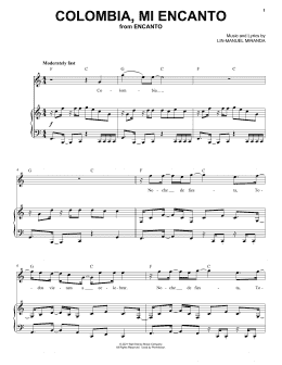 page one of Colombia, Mi Encanto (from Encanto) (Piano & Vocal)