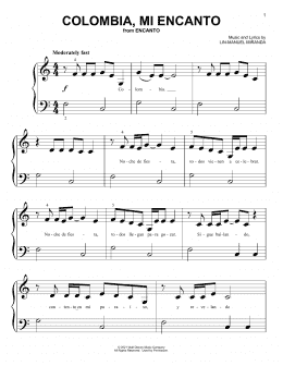 page one of Colombia, Mi Encanto (from Encanto) (Big Note Piano)