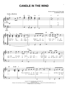 page one of Candle In The Wind (Accordion)