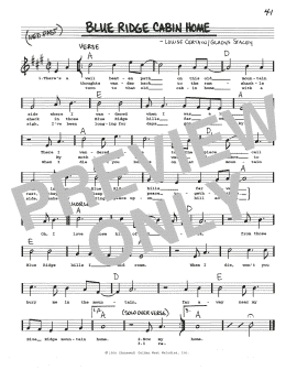 page one of Blue Ridge Cabin Home (Real Book – Melody, Lyrics & Chords)