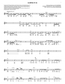 page one of Glimpse Of Us (Lead Sheet / Fake Book)