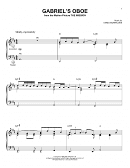 page one of Gabriel's Oboe (from The Mission) (Accordion)