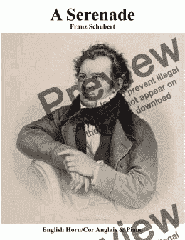 page one of A Serenade for Cor Anglais/English Horn & Keyboard