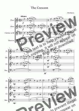 page one of The Crescent - Wind Quartet