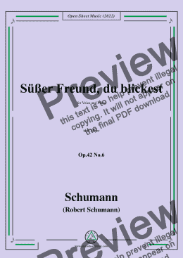 page one of Schumann-Sußer Freund,du blickest,Op.42 No.6,in B Major