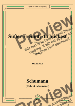 page one of Schumann-Sußer Freund,du blickest,Op.42 No.6,in G flat Major