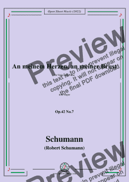 page one of Schumann-An meinem Herzen,an meiner Brust,Op.42 No.7,in E Major