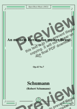 page one of Schumann-An meinem Herzen,an meiner Brust,Op.42 No.7,in F Major