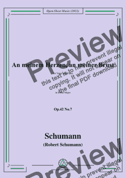 page one of Schumann-An meinem Herzen,an meiner Brust,Op.42 No.7,in B flat Major