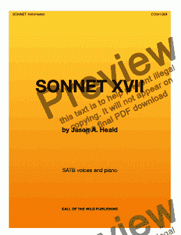 page one of Sonnett XVII 