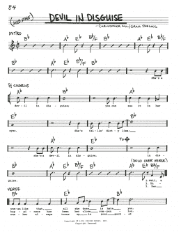 page one of Devil In Disguise (Real Book – Melody, Lyrics & Chords)