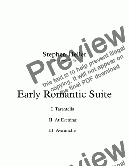 page one of Early Romantic Suite