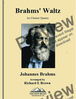 page one of Brahms' Waltz 