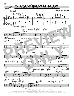 page one of In A Sentimental Mood (Real Book – Melody & Chords)