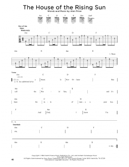 page one of The House Of The Rising Sun (Guitar Rhythm Tab)