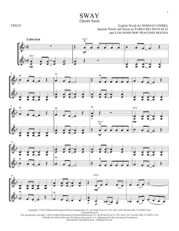 page one of Sway (Quien Sera) (Violin Duet)