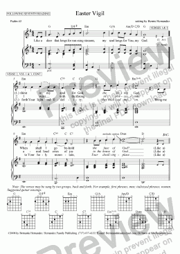 page one of Responsorial Psalm - Easter Vigil: Following Reading 7