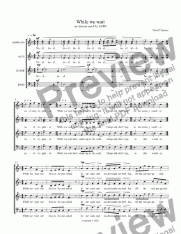 page one of While we wait - an Advent piece for SATB