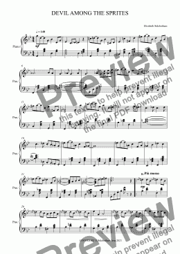 page one of Devil Among the Sprites_piano