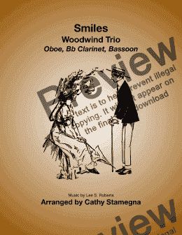 page one of Smiles - Woodwind Trio (Oboe, Bb Clarinet, Bassoon)