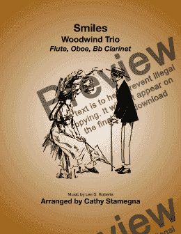 page one of Smiles - Woodwind Trio (Flute, Oboe, Bb Clarinet)