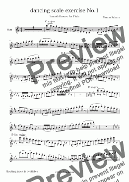page one of Dancing scale exercise No.1 for Advanced Flute