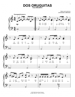 page one of Dos Oruguitas (from Encanto) (Big Note Piano)