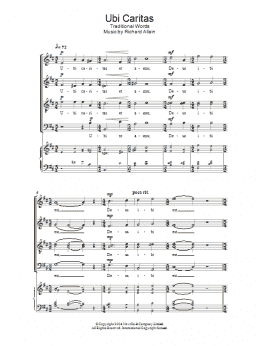 page one of Ubi Caritas (Choir)