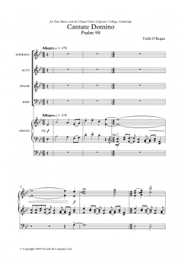 page one of Cantate Domino (SATB Choir)