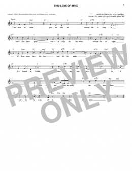 page one of This Love Of Mine (Lead Sheet / Fake Book)