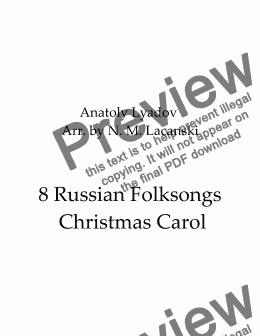 page one of 8 Russian Folksongs Christmas Carol 