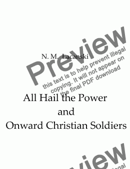 page one of All Hail the Power and Onward Christian Soldiers