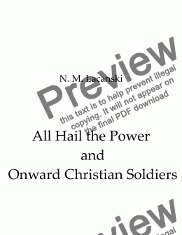 page one of All Hail the Power and Onward Christian Soldiers 