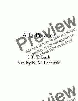 page one of Alla Polacca 