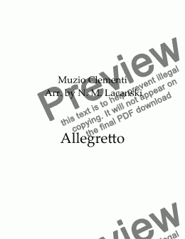 page one of Allegretto 